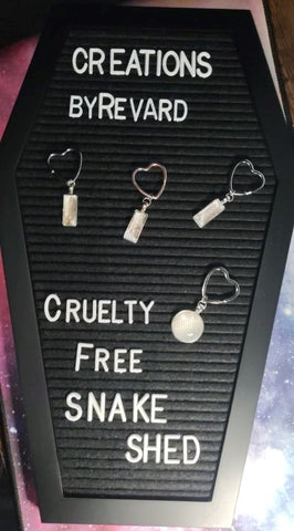 Cruelty Free Snake Shed Classic Heart Ring Keychain